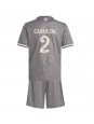 Real Madrid Daniel Carvajal #2 Ausweichtrikot für Kinder 2024-25 Kurzarm (+ Kurze Hosen)